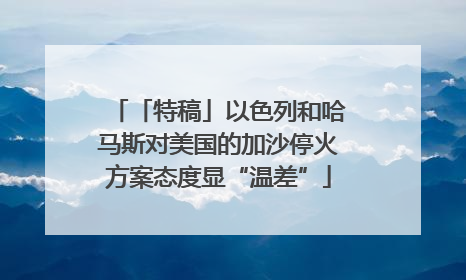 「特稿」以色列和哈马斯对美国的加沙停火方案态度显“温差”