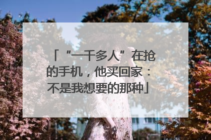 “一千多人”在抢的手机，他买回家：不是我想要的那种