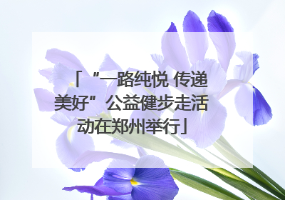 “一路纯悦 传递美好”公益健步走活动在郑州举行