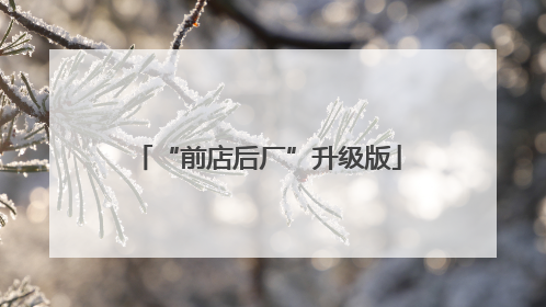 “前店后厂”升级版