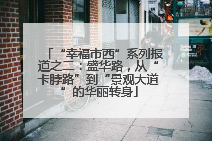 “幸福市西”系列报道之二：盛华路，从“卡脖路”到“景观大道”的华丽转身