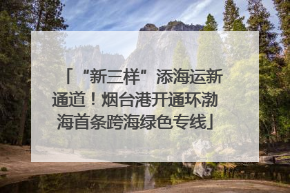 “新三样”添海运新通道！烟台港开通环渤海首条跨海绿色专线