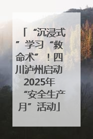 “沉浸式”学习“救命术”！四川泸州启动2025年“安全生产月”活动