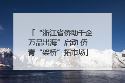 “浙江省侨助千企万品出海”启动 侨青“架桥”拓市场