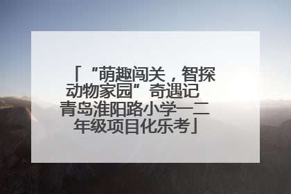 “萌趣闯关，智探动物家园”奇遇记 青岛淮阳路小学一二年级项目化乐考