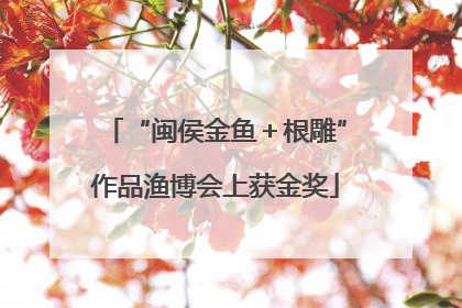 “闽侯金鱼＋根雕”作品渔博会上获金奖