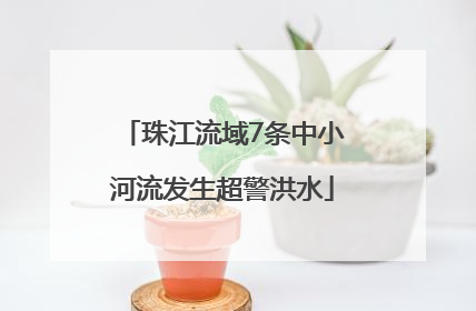 珠江流域7条中小河流发生超警洪水
