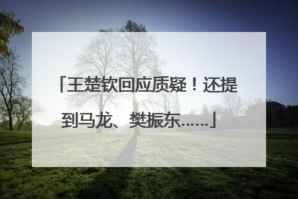 王楚钦回应质疑！还提到马龙、樊振东……