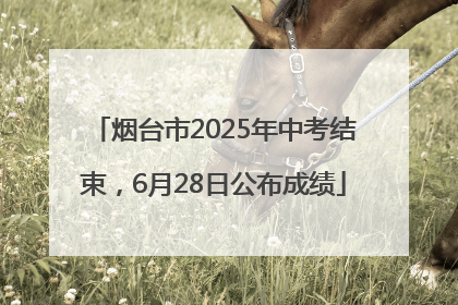 烟台市2025年中考结束，6月28日公布成绩
