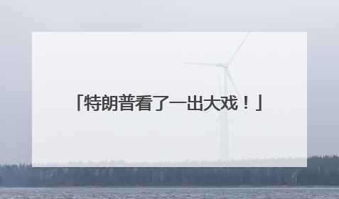 特朗普看了一出大戏！