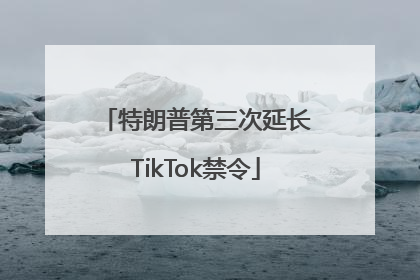 特朗普第三次延长TikTok禁令