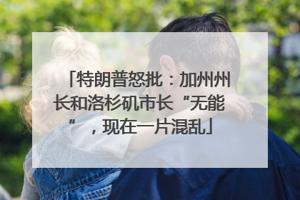 特朗普怒批：加州州长和洛杉矶市长“无能”，现在一片混乱