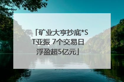 矿业大亨抄底*ST亚振 7个交易日浮盈超5亿元