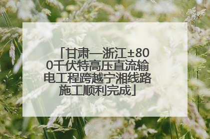 甘肃—浙江±800千伏特高压直流输电工程跨越宁湘线路施工顺利完成