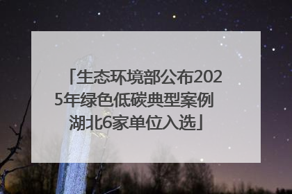 生态环境部公布2025年绿色低碳典型案例 湖北6家单位入选