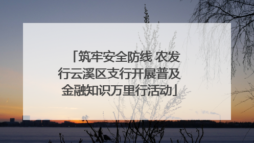 筑牢安全防线 农发行云溪区支行开展普及金融知识万里行活动