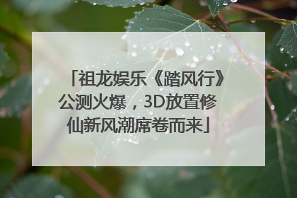 祖龙娱乐《踏风行》公测火爆，3D放置修仙新风潮席卷而来