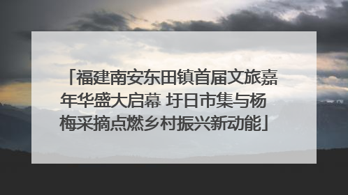 福建南安东田镇首届文旅嘉年华盛大启幕 圩日市集与杨梅采摘点燃乡村振兴新动能