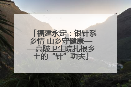 福建永定：银针系乡情 山乡守健康——高陂卫生院扎根乡土的“针”功夫