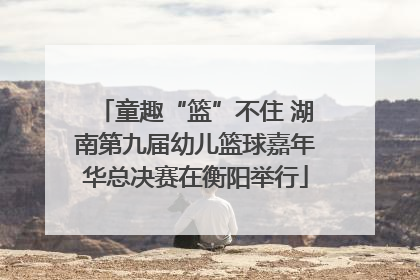 童趣“篮”不住 湖南第九届幼儿篮球嘉年华总决赛在衡阳举行