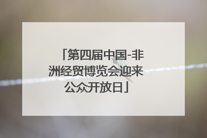 第四届中国-非洲经贸博览会迎来公众开放日