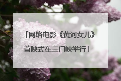 网络电影《黄河女儿》首映式在三门峡举行
