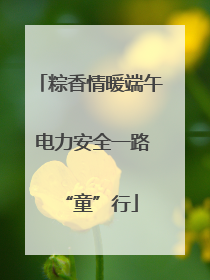 粽香情暖端午 电力安全一路“童”行