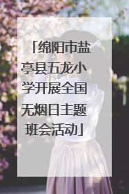 绵阳市盐亭县五龙小学开展全国无烟日主题班会活动