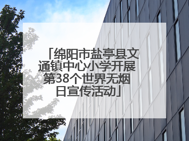 绵阳市盐亭县文通镇中心小学开展第38个世界无烟日宣传活动