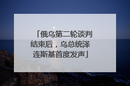 俄乌第二轮谈判结束后，乌总统泽连斯基首度发声