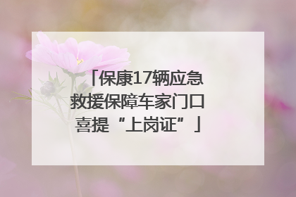 保康17辆应急救援保障车家门口喜提“上岗证”