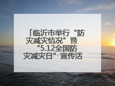 临沂市举行“防灾减灾情况”暨 “5.12全国防灾减灾日”宣传活动新闻发布会