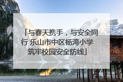 与春天携手，与安全同行 乐山市中区杨湾小学筑牢校园安全防线