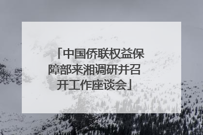 中国侨联权益保障部来湘调研并召开工作座谈会