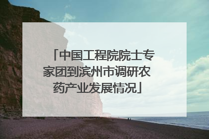 中国工程院院士专家团到滨州市调研农药产业发展情况