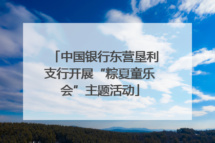 中国银行东营垦利支行开展“粽夏童乐会”主题活动