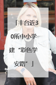 丰台近30所中小学建“彩色学安路”