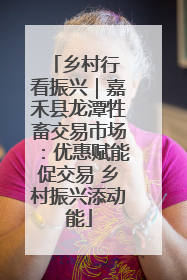 乡村行 看振兴｜嘉禾县龙潭牲畜交易市场：优惠赋能促交易 乡村振兴添动能