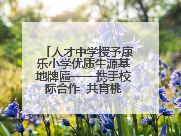人才中学授予康乐小学优质生源基地牌匾——携手校际合作  共育桃李芬芳