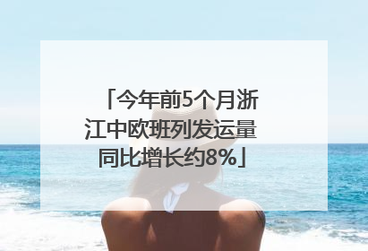 今年前5个月浙江中欧班列发运量同比增长约8%