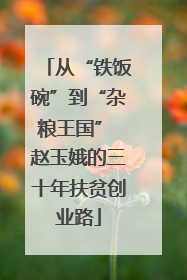 从“铁饭碗”到“杂粮王国” 赵玉娥的三十年扶贫创业路