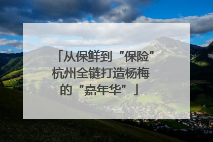 从保鲜到“保险” 杭州全链打造杨梅的“嘉年华”