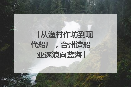 从渔村作坊到现代船厂，台州造船业逐浪向蓝海