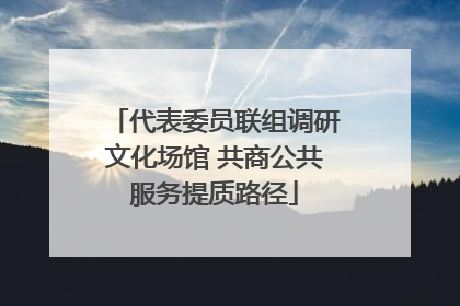 代表委员联组调研文化场馆 共商公共服务提质路径