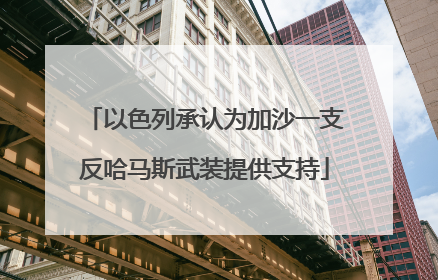 以色列承认为加沙一支反哈马斯武装提供支持