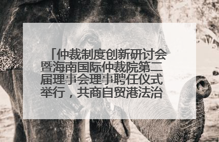 仲裁制度创新研讨会暨海南国际仲裁院第二届理事会理事聘任仪式举行，共商自贸港法治建设新路径