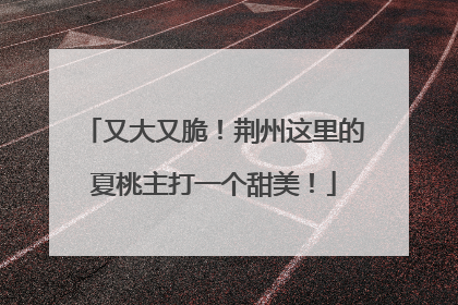又大又脆！荆州这里的夏桃主打一个甜美！