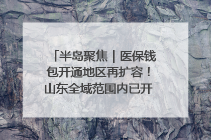 半岛聚焦｜医保钱包开通地区再扩容！山东全域范围内已开通，有何用处？如何操作？速戳→