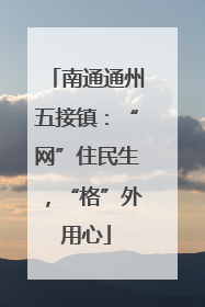 南通通州五接镇：“网”住民生，“格”外用心