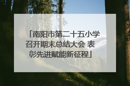 南阳市第二十五小学召开期末总结大会 表彰先进赋能新征程